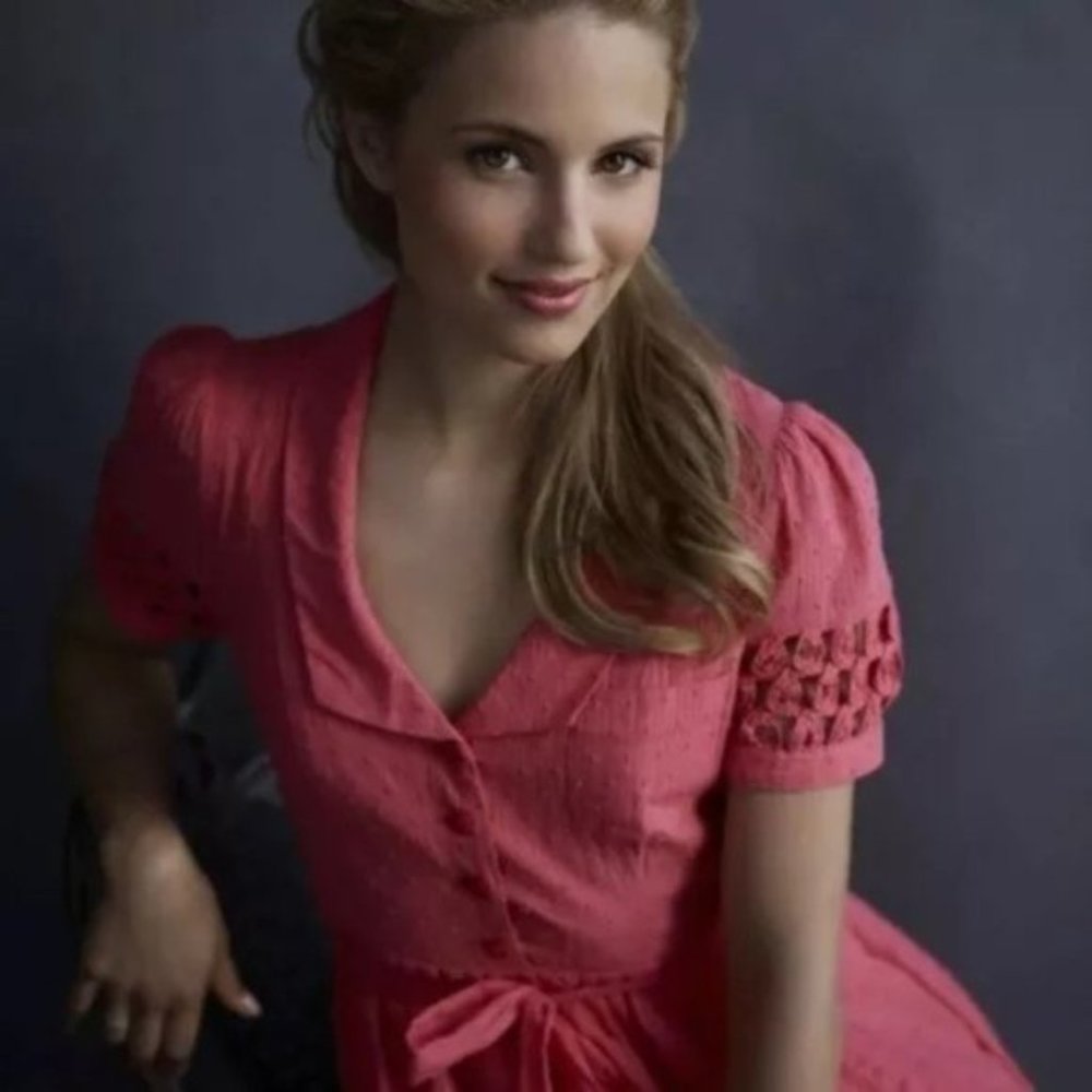 Anthropologie Maeve Tiny Windows Coral Dress Sz 0